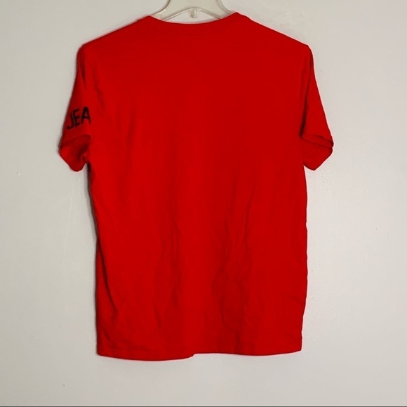 Calvin Klein Jeans Red short sleeve crewneck T-shirt large unisex - Picture 4 of 4